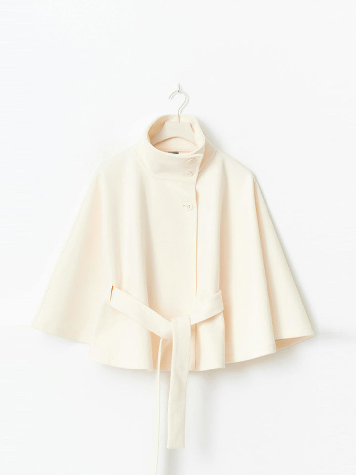 Damen Relaxed Fit Umhangjacke mit Bindegürtel Drune