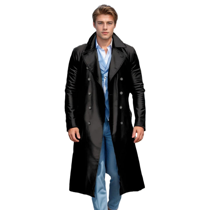 Herren Eleganter und glänzender Trenchcoat Drune