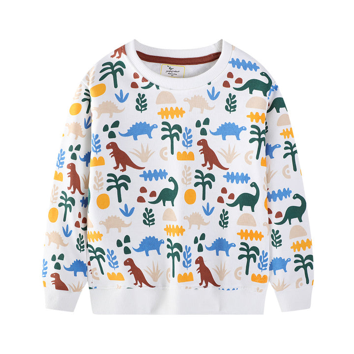Jungen Sweatshirt mit lebhaftem Dinosaurier-Muster Drune