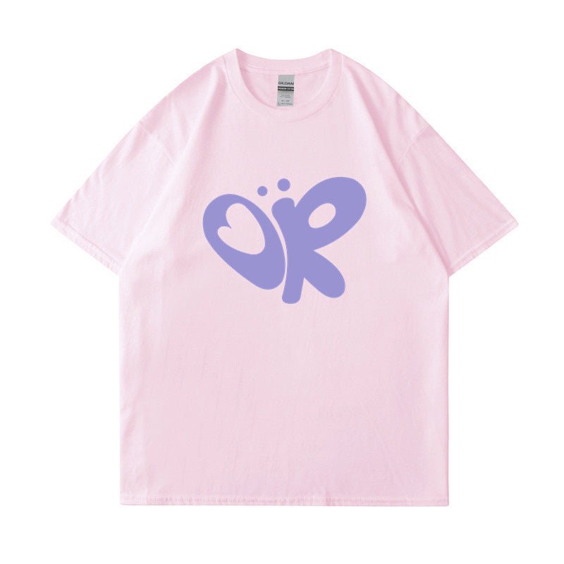 Damen lässiges T-Shirt mit einzigartigem Grafikdruck Drune