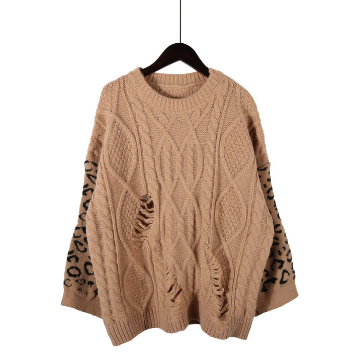 Damen lässiger Strickpullover mit modernem Muster und einzigartigen Details Drune
