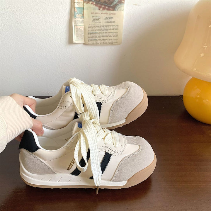 Damen modische Sneakers mit atmungsaktivem Obermaterial und praktischer Schnürung Drune