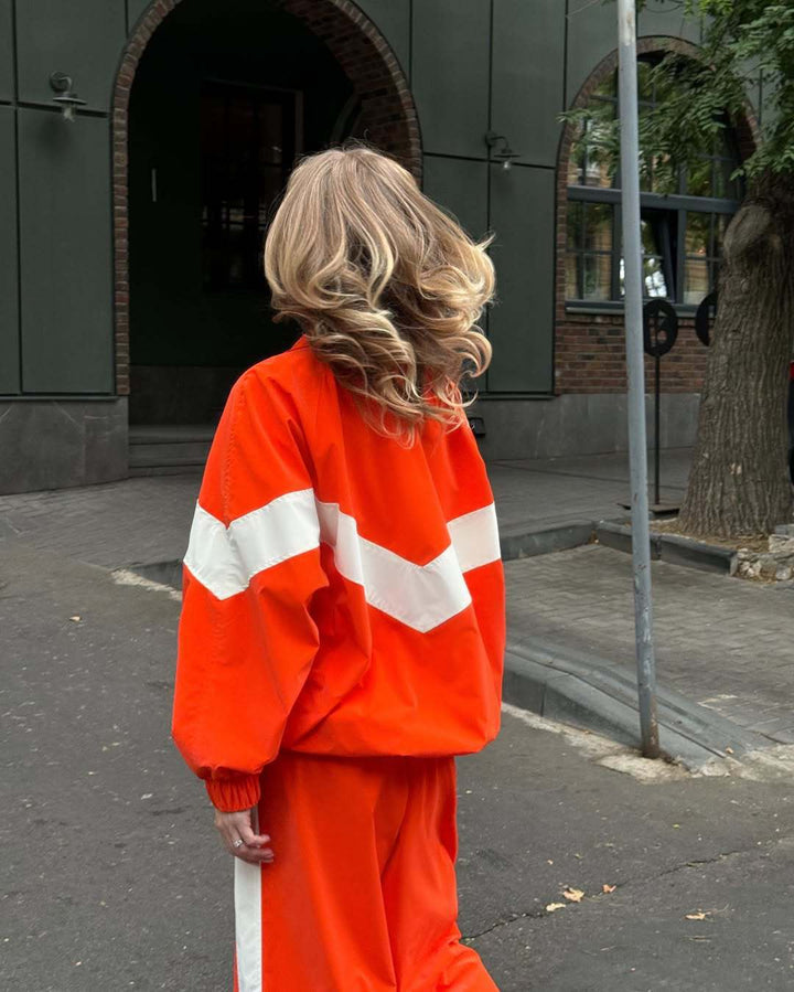 Damen sportlicher Windbreaker mit elastischen Bündchen und reflektierenden Details Drune