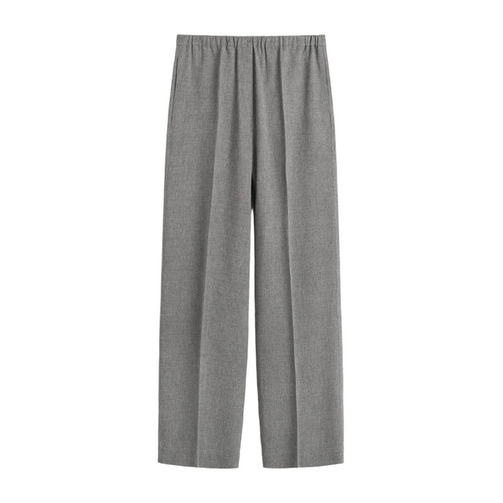 Damen Weit geschnittene Chiffon-Hose mit elastischem Bund Drune