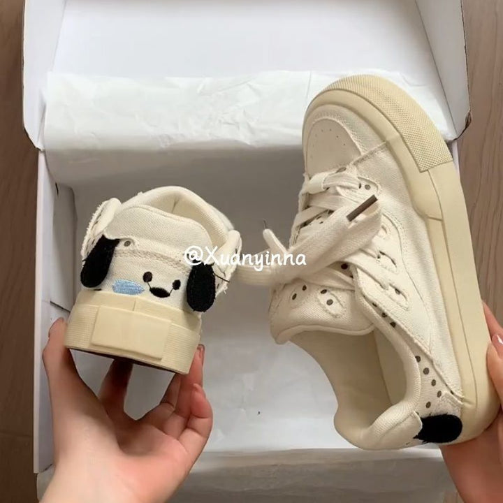 Damen Canvas Sneakers mit flexibler Gummisohle und atmungsaktivem Obermaterial Drune