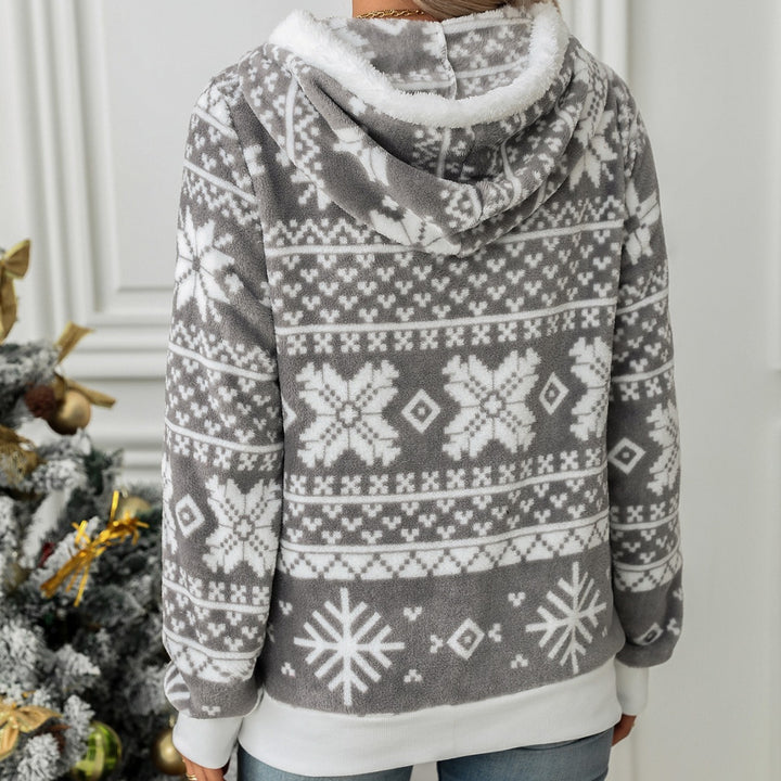 Damen Fleecejacke mit weichem Innenfutter und Wintermuster Drune