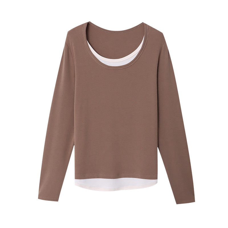 Damen Langarmshirt mit weitem Halsausschnitt Drune