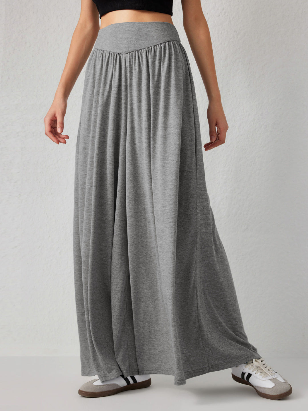 Damen weite Jersey-Hose mit hohem Bund Drune