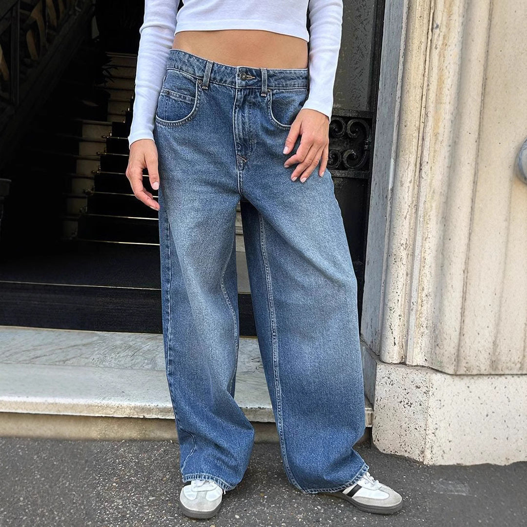 Damen Weit geschnittene Jeans im lässigen Oversized-Stil Drune