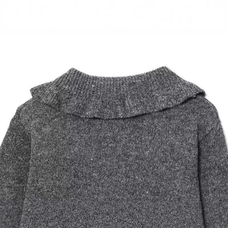 Damen Strickjacke mit klassischem Peter-Pan-Kragen und eleganten Knopfdetails Drune