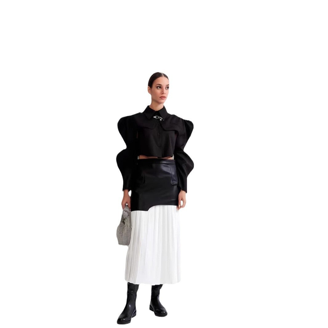 Damen Langarm Pullover und Bleistiftrock Set Drune
