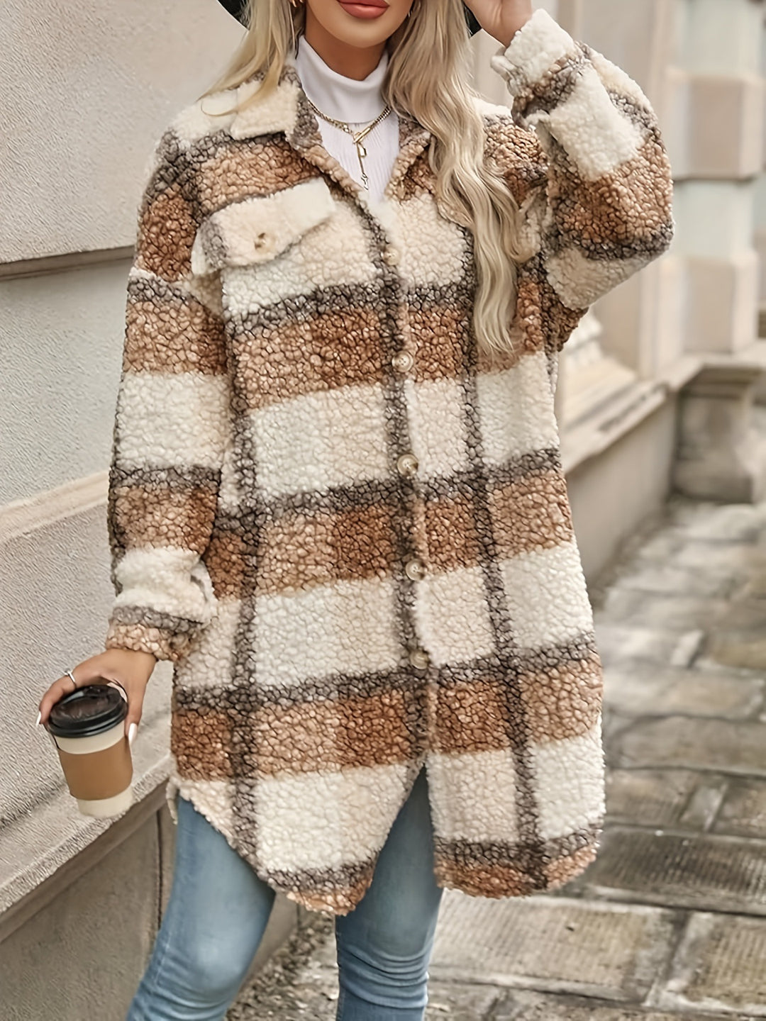 Damen Oversized Shirtjacke Drune