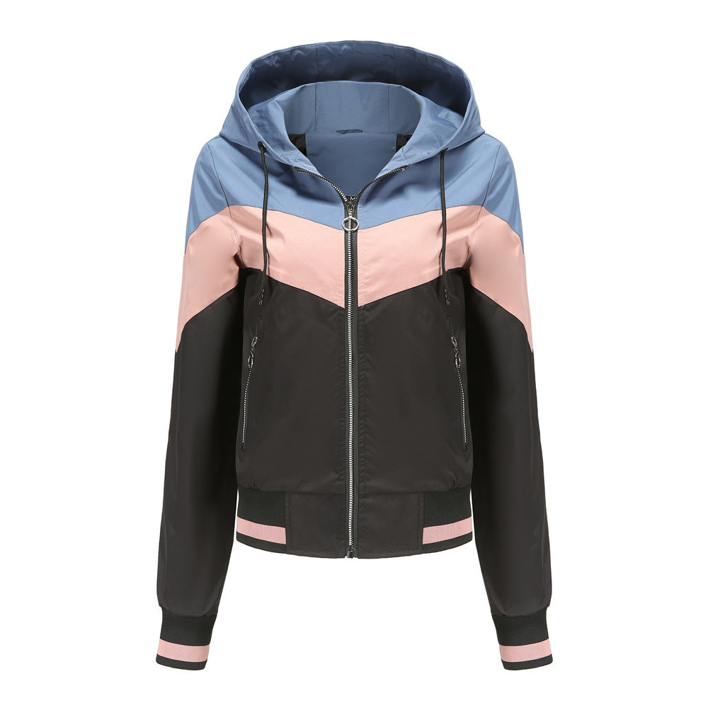 Damen vielseitige Sportjacke mit stylishem Farbblockdesign Drune