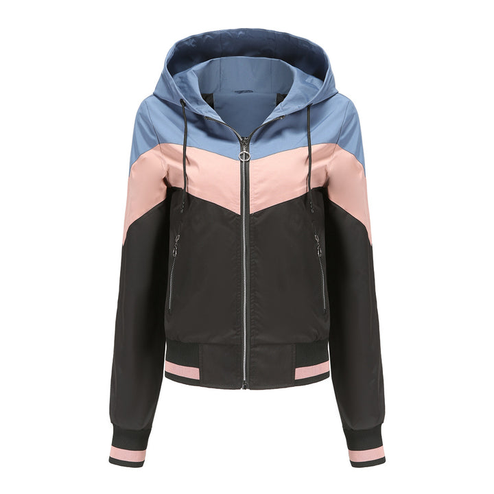 Damen vielseitige Sportjacke mit stylishem Farbblockdesign Drune