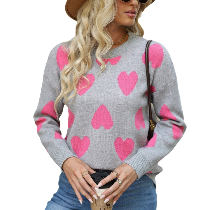 Damen Pullover mit Herzmuster Drune