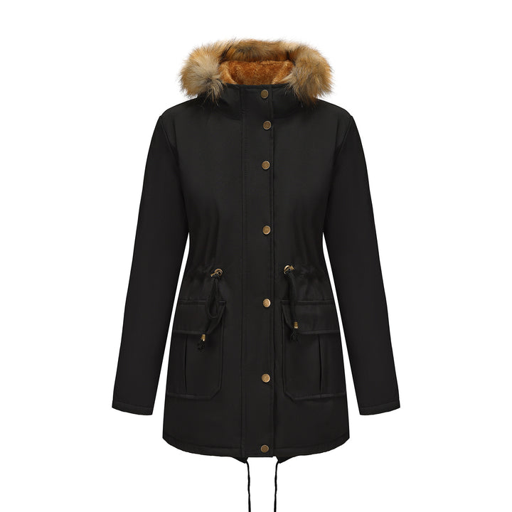Damen Winterparka mit Pelzkragen Drune