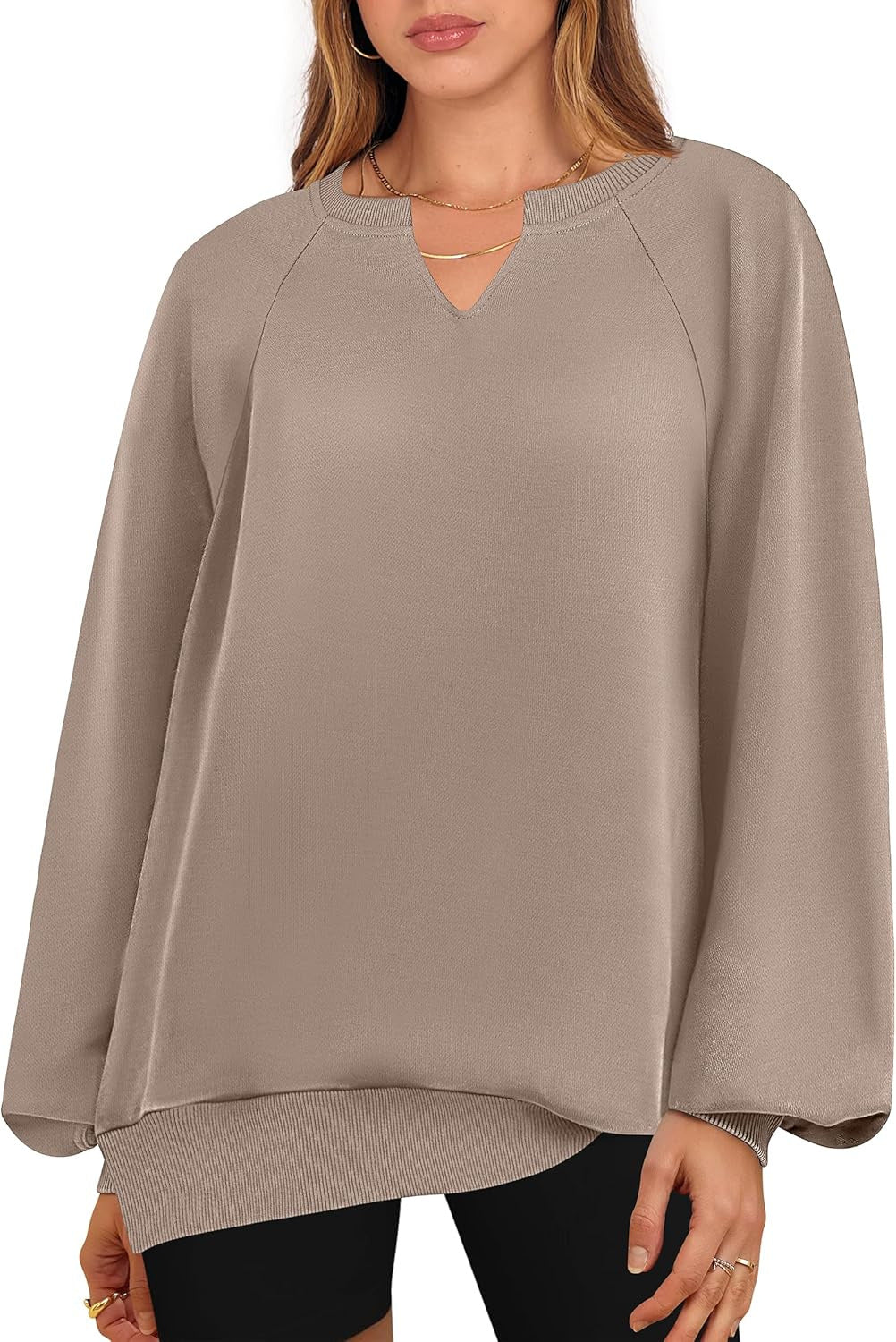 Damen lässiger Pullover mit modernem Kragen Drune