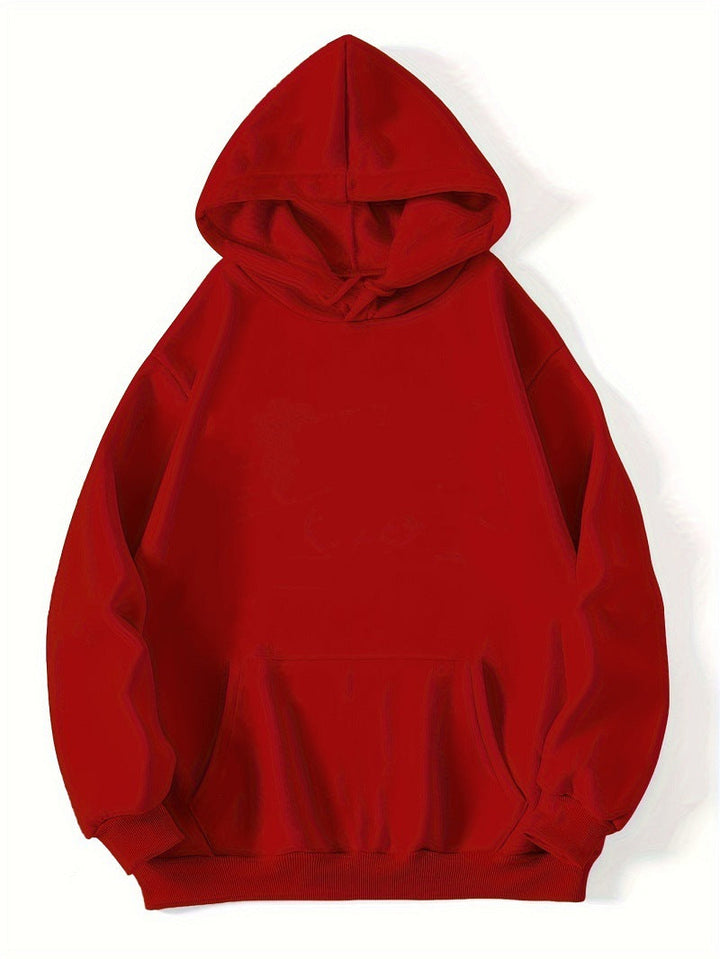 Damen Oversized Kapuzenpullover mit Kängurutasche Drune