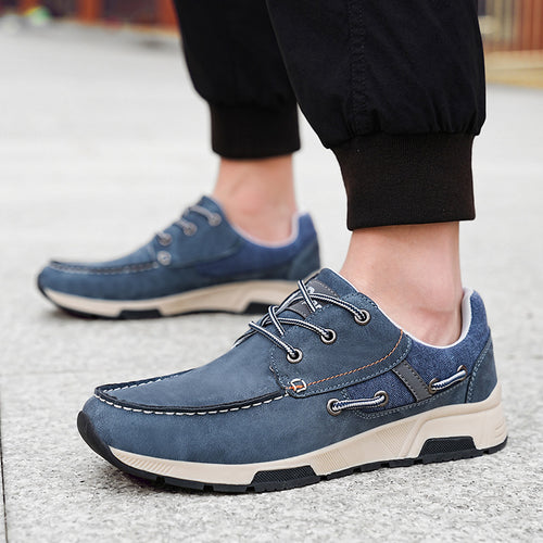 Herren nan Mokassin-inspirierter City-Sneaker mit profiliertem Gummisohlenprofil und gepolstertem Fersenkragen Drune