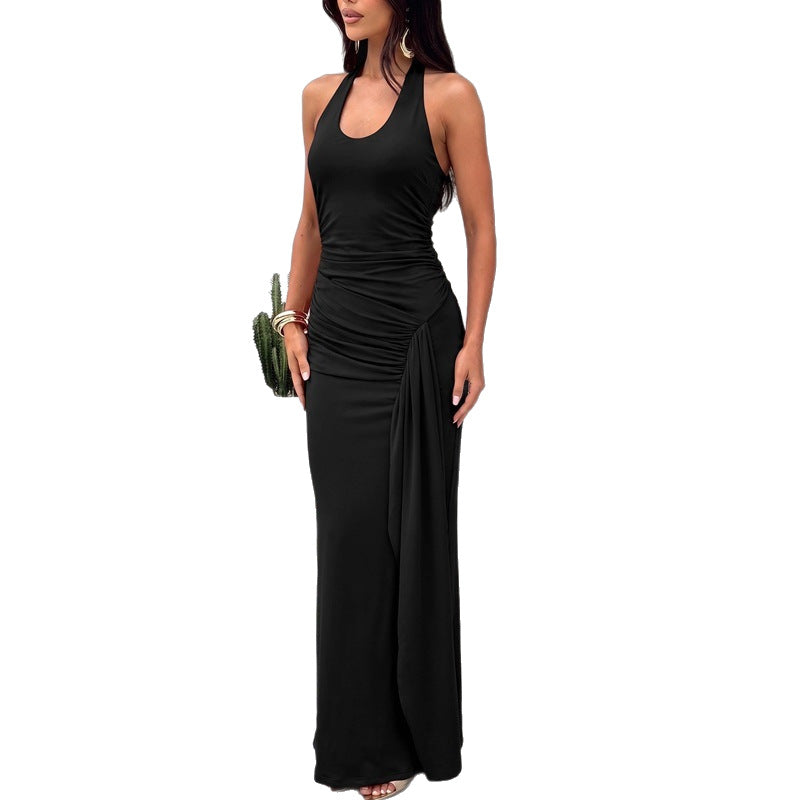 Damen Figurbetontes Maxikleid mit elegantem Raffungselement Drune