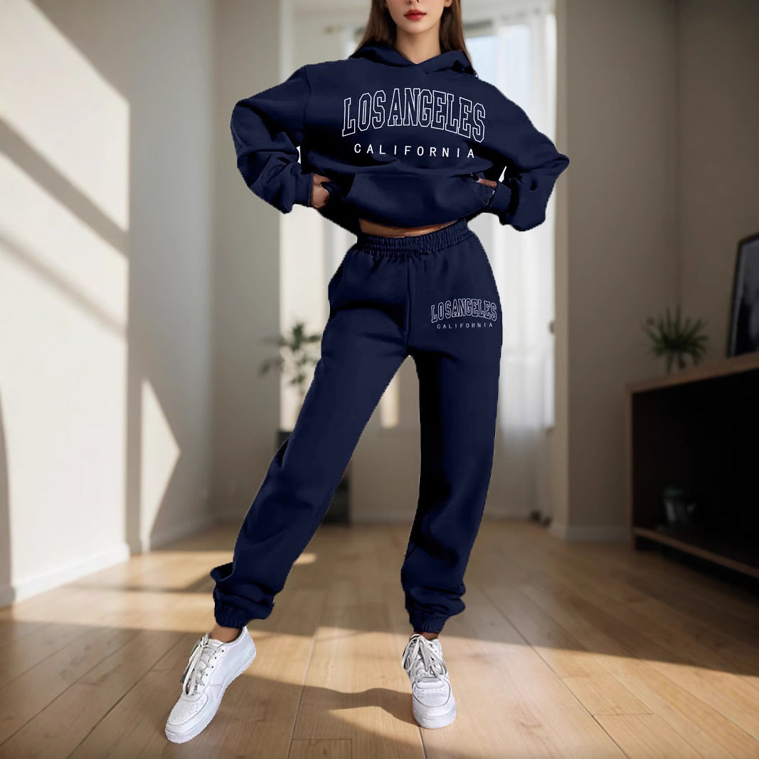 Damen Freizeit Hoodie und Jogginghose Set Drune