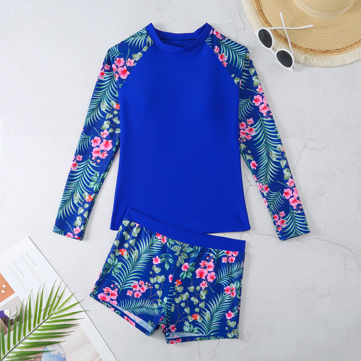 Damen UV-Schutz Rashguard-Set mit floralem Design Drune