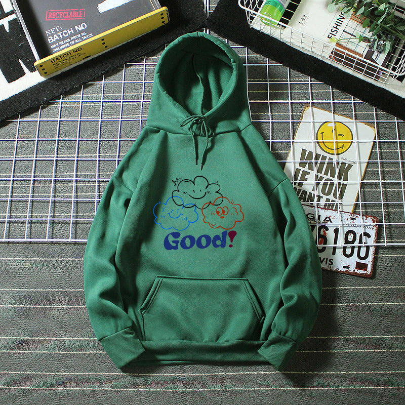 Damen Kapuzenpullover mit kreativem Cartoon-Motiv und bequemer Passform Drune