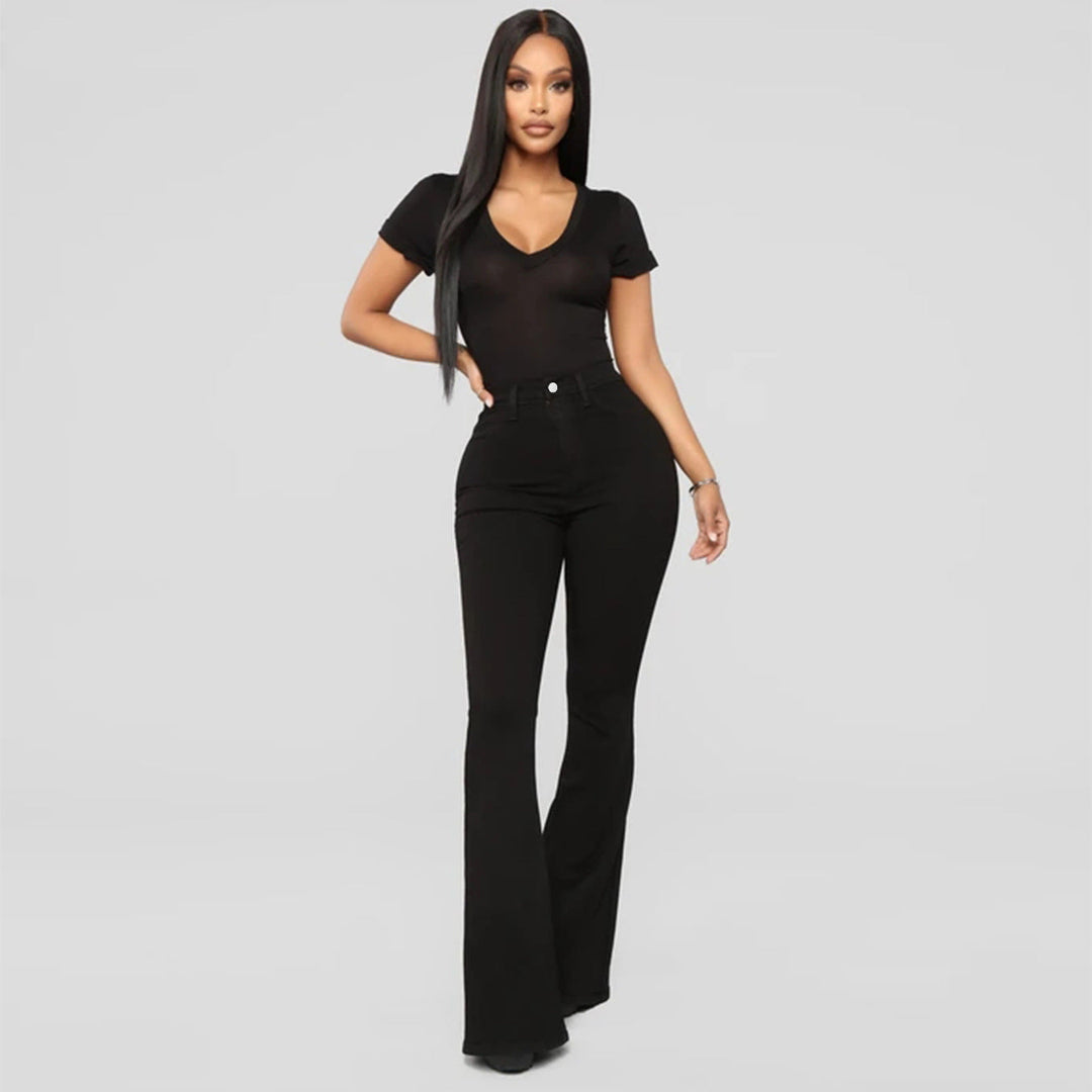 Drune | Damen High Waist Demon Jeans mit geradem Bein