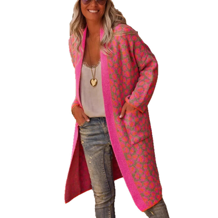 Damen modischer Cardigan mit auffälligem Muster Drune