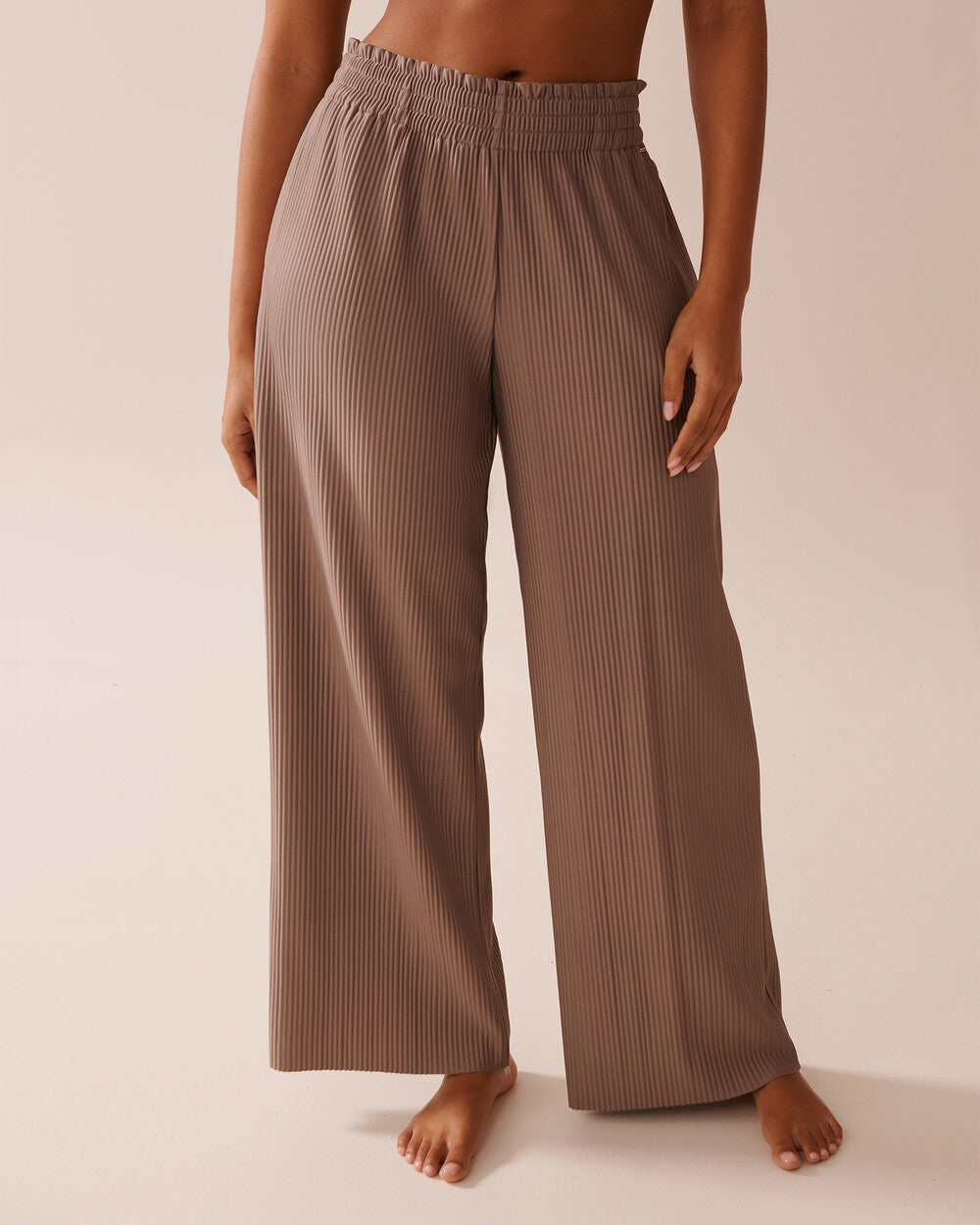 Damen Plisseehose mit elastischem Bund und seitlichen Eingrifftaschen Drune