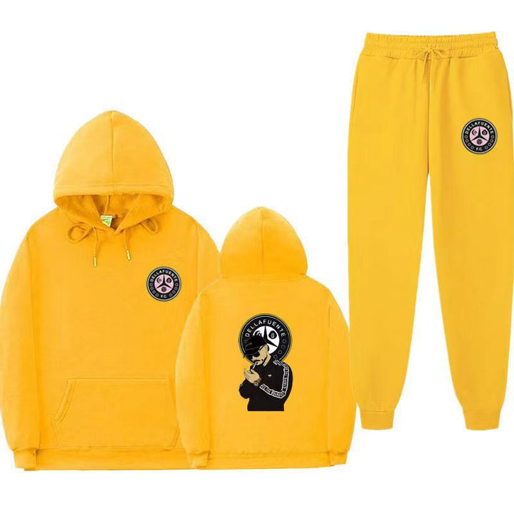 Damen Set aus Kapuzenpullover und Jogginghose mit einzigartigem Druck Drune