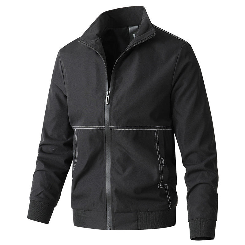 Herren sportive Übergangsjacke mit elastischen Bündchen und praktischen Reißverschlusstaschen Drune