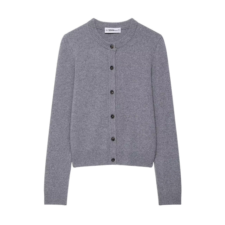 Damen Strickjacke mit Knopfleiste und klassischem Rundhalsausschnitt Drune