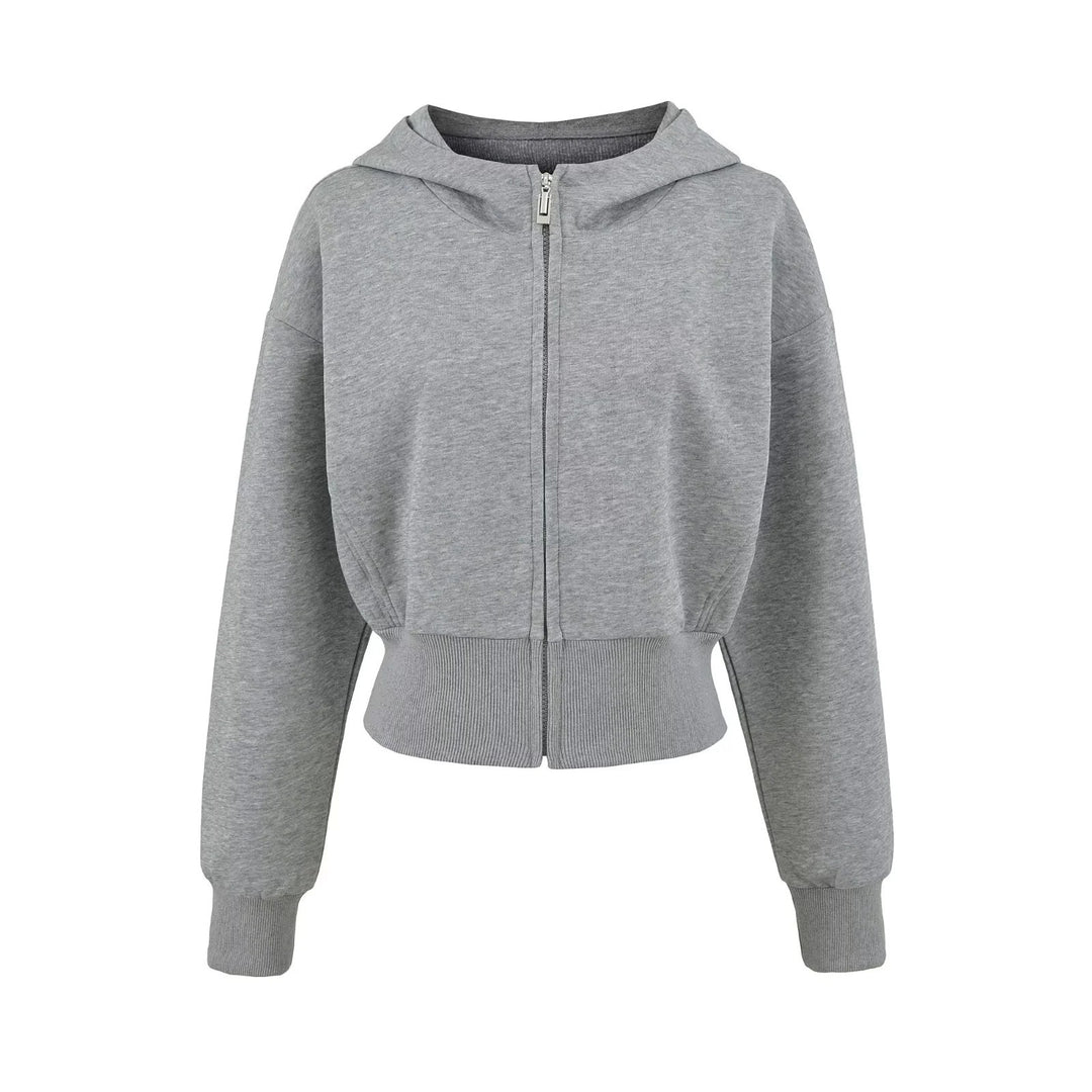 Damen Sportliche Kapuzenjacke mit lässigem Schnitt und praktischen Reißverschlusstaschen Drune
