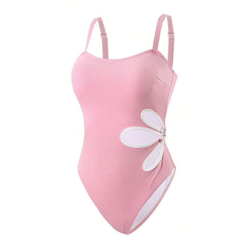 Damen Einteiliger Badeanzug mit elegantem Design und dekorativem Akzent Drune