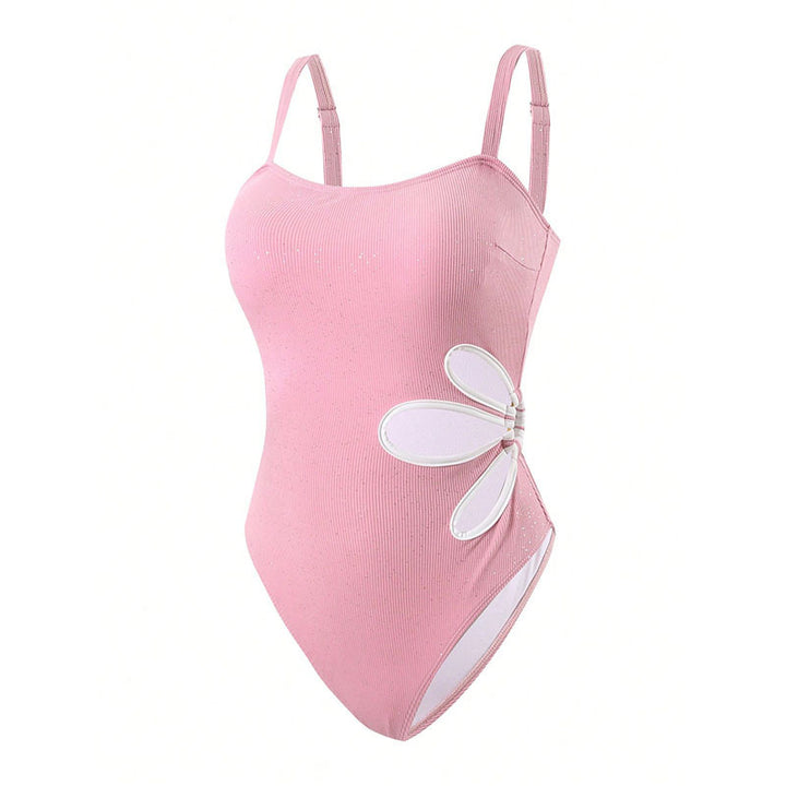 Damen Einteiliger Badeanzug mit elegantem Design und dekorativem Akzent Drune