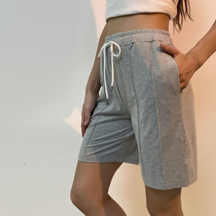 Damen Baumwoll-Shorts mit elastischem Bund und praktischen Taschen Drune