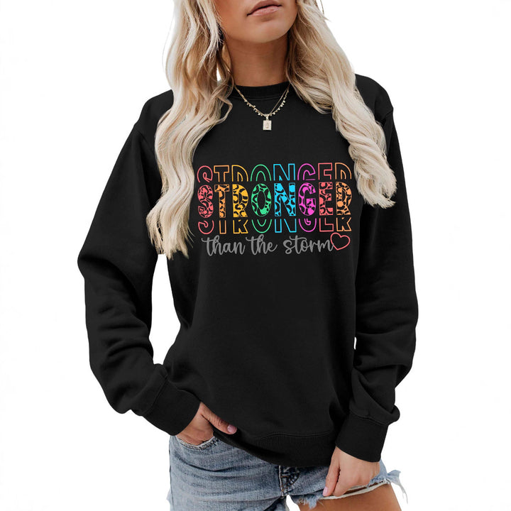 Damen Sweatshirt mit motivierendem Schriftzug und lässigem Schnitt Drune