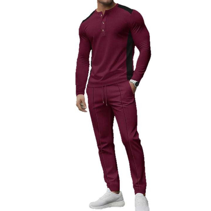 Herren Sportanzug mit moderner Knopfleiste und atmungsaktivem Material Drune