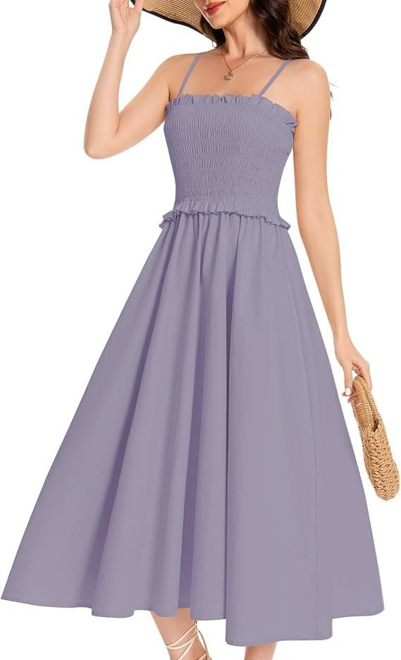 Damen elastisches Maxikleid mit Rüschendetails und geschmeidigem Material Drune
