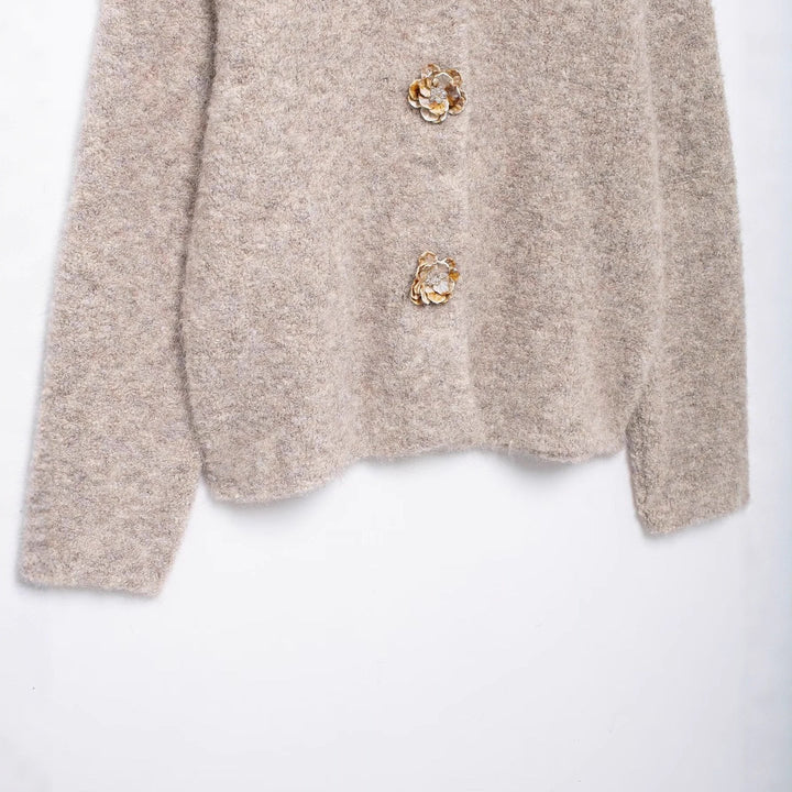 Damen Kochjacke mit dekorativen Knopfdetails Drune