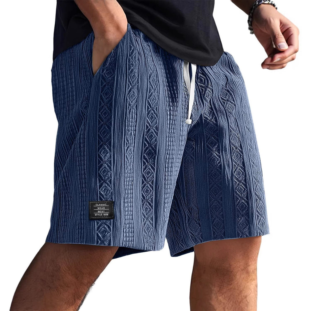 Herren Stilvolle Freizeithosen im lässigen Strickdesign Drune