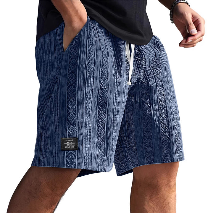 Herren Stilvolle Freizeithosen im lässigen Strickdesign Drune