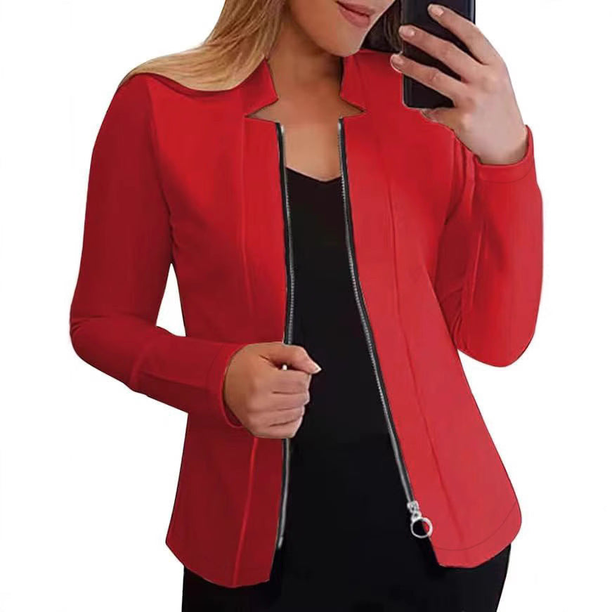 Damen elegante und figurbetonte Blazerjacke Drune
