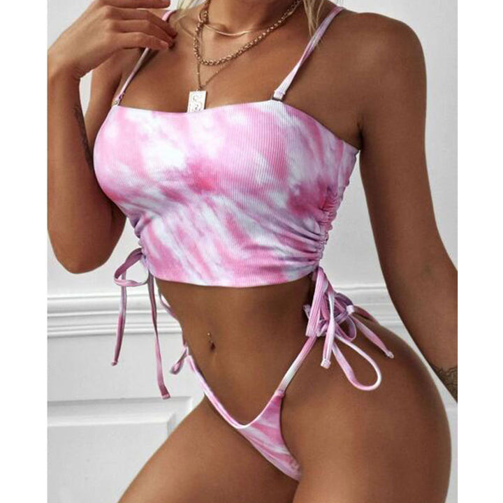 Damen Crop-Top Bikini mit verstellbaren Trägern Drune
