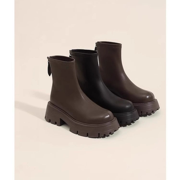 Damen Trendige Chelsea Boots mit rutschfester Sohle Drune