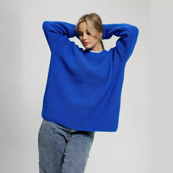 Damen Grober Strickpullover Drune