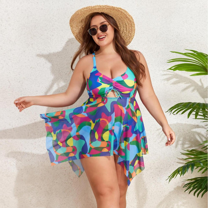 Damen Strandkleid mit lässigem Wickeldesign Drune