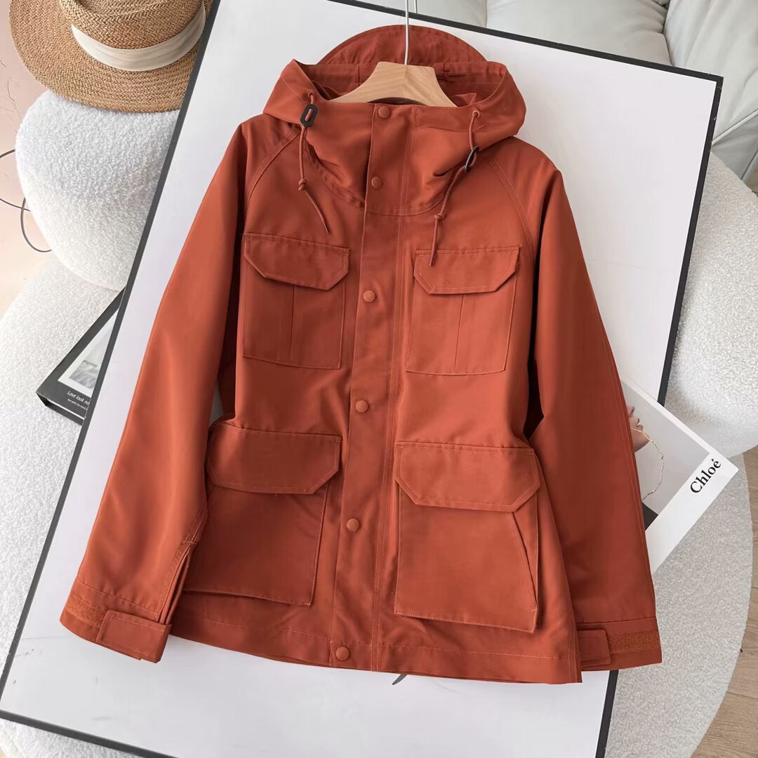 Damen funktionale Outdoor-Jacke mit mehreren aufgesetzten Taschen Drune