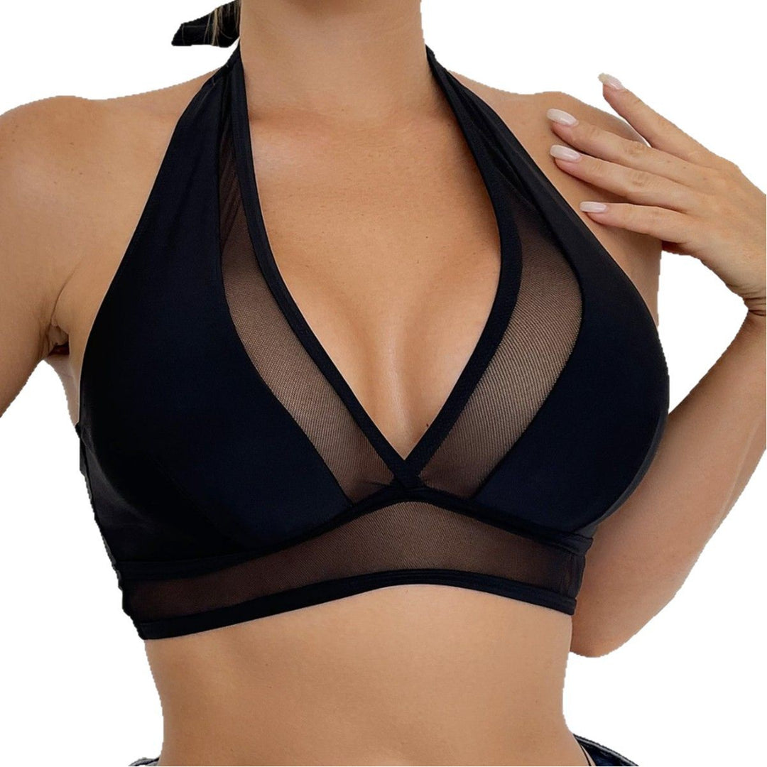 Damen Sport-Bikini-Oberteil mit durchscheinenden Einsätzen und verstellbaren Trägern Drune